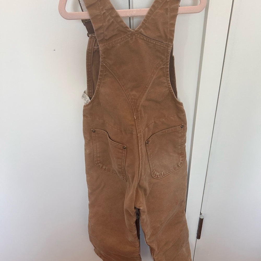 Carhartt Brown Overalls with Heart Patch - Picture 9 of 9